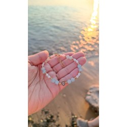 Aquamarine & Arpa İnci Kolye