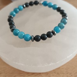 SHUNGİTE & APATİT BİLEKLİK 