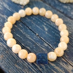 Lapis Lazuli & Kalsit Bileklik 