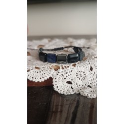 Hematit & Oniks & Lapis Lazuli Makrome Bileklik