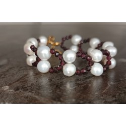İnci & Granat(Lal) Bileklik