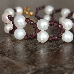İnci & Granat(Lal) Bileklik