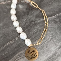 İncili Çelik Bileklik 