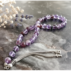 Kişiselleştirilmiş Püsküllü Ametrin Tesbih – 8 mm Doğal Taş