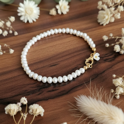 Minimal İnci Bileklik Doğal Taş