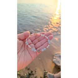 Aquamarine & Arpa İnci Kolye