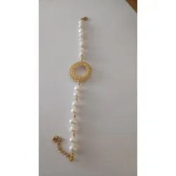 Çeyreklikli Gerçek İnci Bileklik 