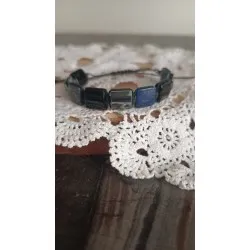 Hematit & Oniks & Lapis Lazuli Makrome Bileklik