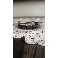 Hematit & Oniks & Lapis Lazuli Makrome Bileklik