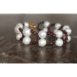 İnci & Granat(Lal) Bileklik