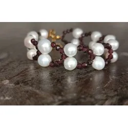 İnci & Granat(Lal) Bileklik