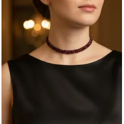 GRANAT( garnet ) CHOCER KOLYE MİNİMAL KOLYE 