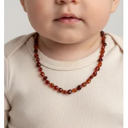 Bebek Kehribar Kolye | Orijinal Baltık Kehribarı – Güvenli Kilitli