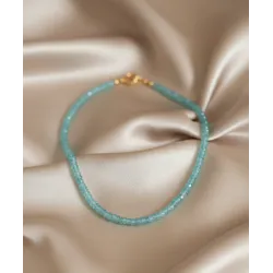 Light Apatit Heishi Doğal Taş Kolye | Minimal El Yapımı Tasarım