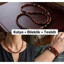 Akik Tesbih – 99’lu Doğal Akik Taşlı Tesbih Kolye Bileklik
