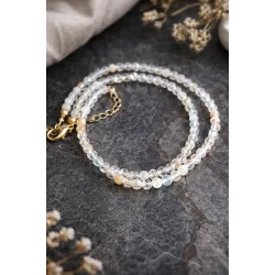 Topaz Micro Faset Taşlı Minimal Kolye | El Yapımı Zarif Tasarım