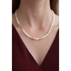 Topaz Micro Faset Taşlı Minimal Kolye | El Yapımı Zarif Tasarım